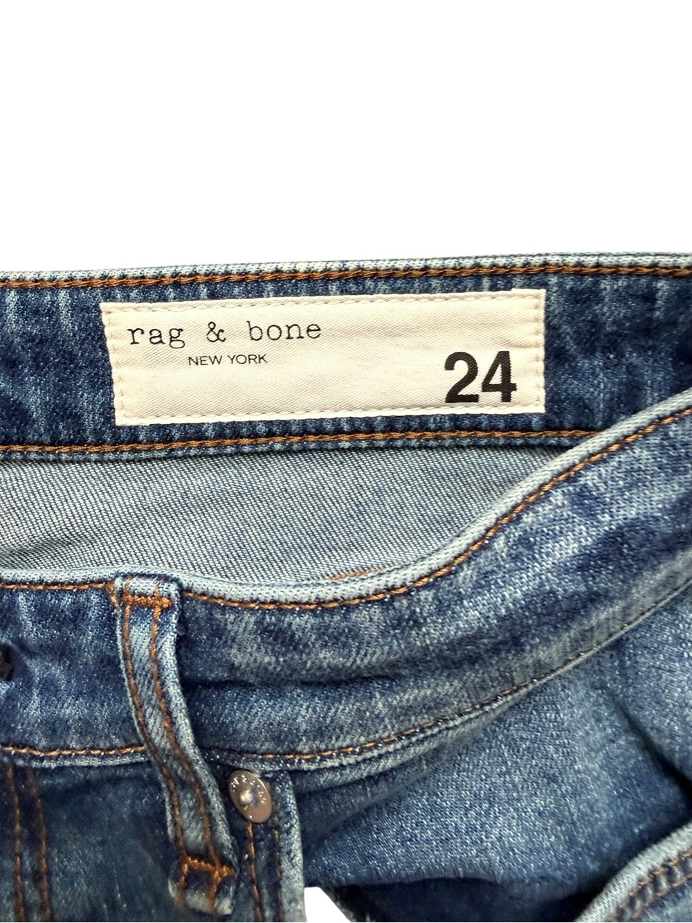 NWT Rag & Bone Dre Low Rise Boyfriend Jeans Size 24 Medium Wash - Picture 4 of 14